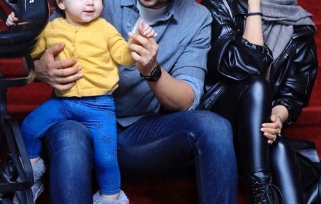 شاهرخ استخری در کنار همسر و فرزند کوچکش + عکس