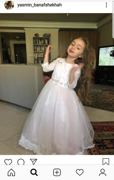 دختر بیژن بنفشه خواه با لباس عروس + عکس