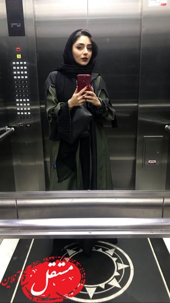 سلفی آسانسوری خانم بازیگر جوان + عکس