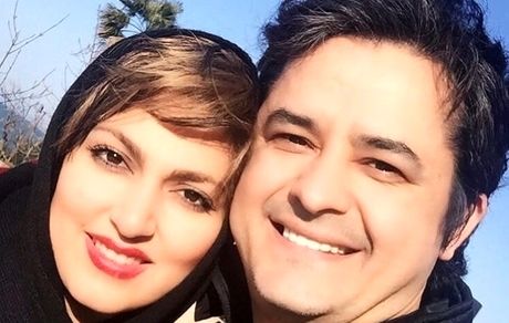 آقای بازیگر خوش صدا و همسر زیبایش + عکس