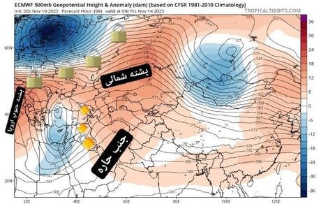 علت پاییز خشک امسال از نگاه نقشه‌های جوی