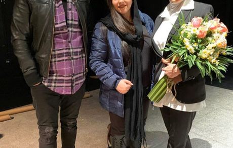 سیاوش خیرابی میهمان تئاتر خانم بازیگر + عکس