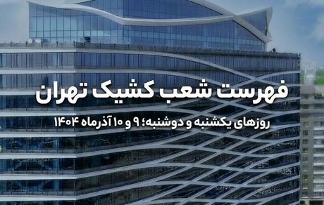 نحوه فعالیت شعب کشیک بانک گردشگری در روزهای یکشنبه 9 آذر و دوشنبه 10 آذر 1404