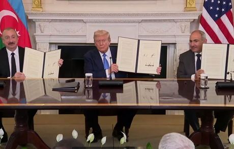 توافق صلح بین سران ارمنستان و جمهوری آذربایجان در کاخ سفید