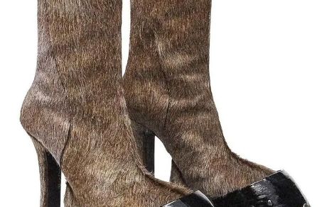 عکسی از کفشهایی با طرح سم الاغ