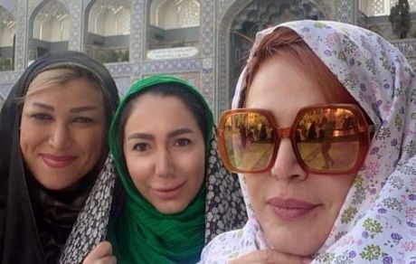 بهاهره رهنما و دوستانش در حرم امام رضا(ع) + عکس