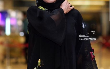 مانتوی ربان دوزی شده خانم بازیگر در جشن حافظ + عکس