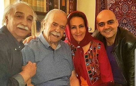 عیادت خانواده معروف از استاد کشاورز + عکس