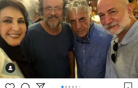 سلفی فاطمه گودرزی و آقایان بازیگر + عکس