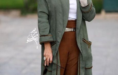 استایل شیک و خوشرنگ خانم بازیگر + عکس