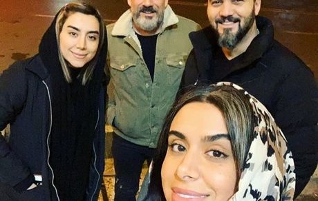 کامبیز دیرباز و امیر آقایی در خیابان + عکس