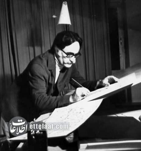 عکسی دیده نشده از استاد فرشچیان در سال ۱۳۵۵