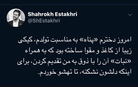 کیک تولد خاص شاهرخ استخری + عکس