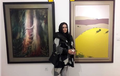 الناز شاکردوست در میان نقاشی ها + عکس