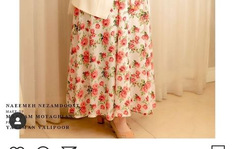نعیمه نظام دوست با پیراهن گل گلی + عکس