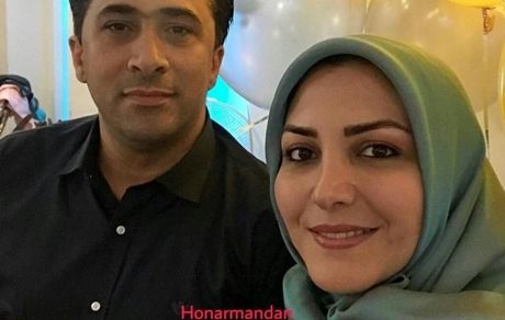 سلفی خانم مجری و همسرش در جشن تولد + عکس