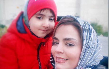 خانم بازیگر و پسر بامزه اش + عکس
