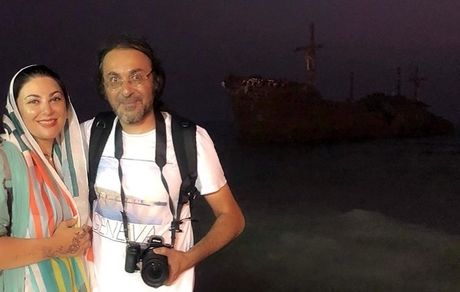 کیش گردی خانم بازیگر و برادرش + عکس