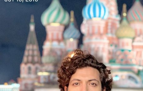 آقای بازیگر در سرمای روسیه +عکس