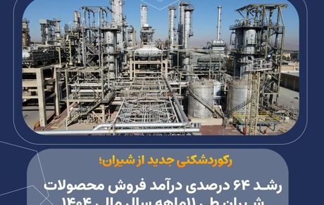 رشد 64 درصدی درآمد فروش محصولات شیران طی 11ماهه سال مالی 1404