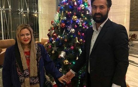 بهاره رهنما و همسرش در شب کریسمس + عکس