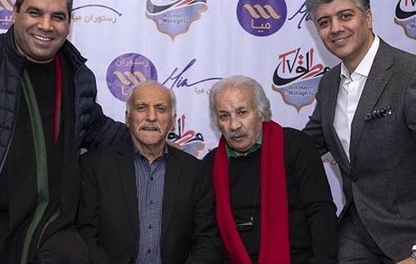 شوهر ستایش در جمع پیشکسوتان سینما + عکس
