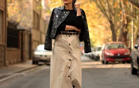 استایل ژورنالی خانم بازیگر جوان در خیابان + عکس